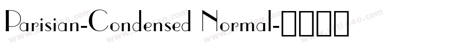 Parisian-Condensed Normal字体转换